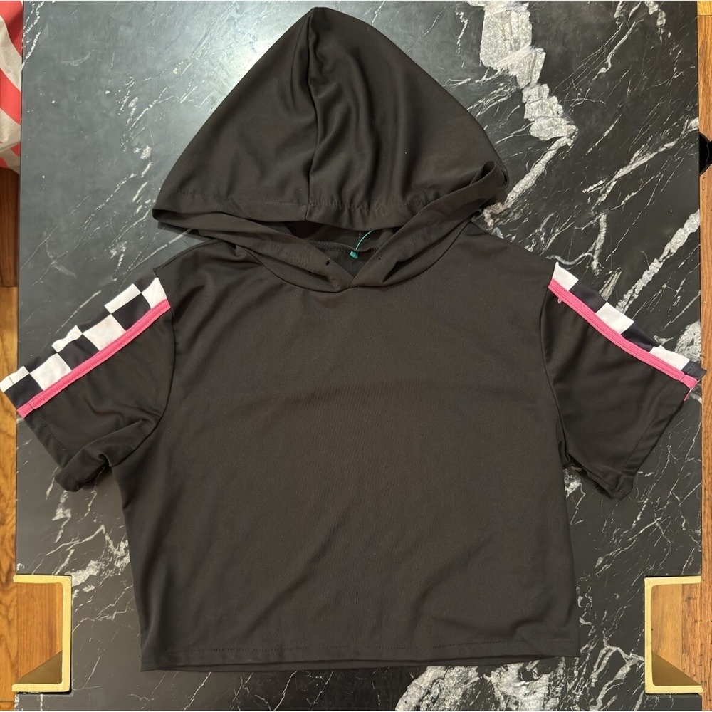 Women's Racing Hooded Crop Top Size  medium